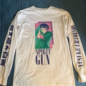 Yu Yu Hakusho Spirit Gun Long Sleeve Shirt - Cream